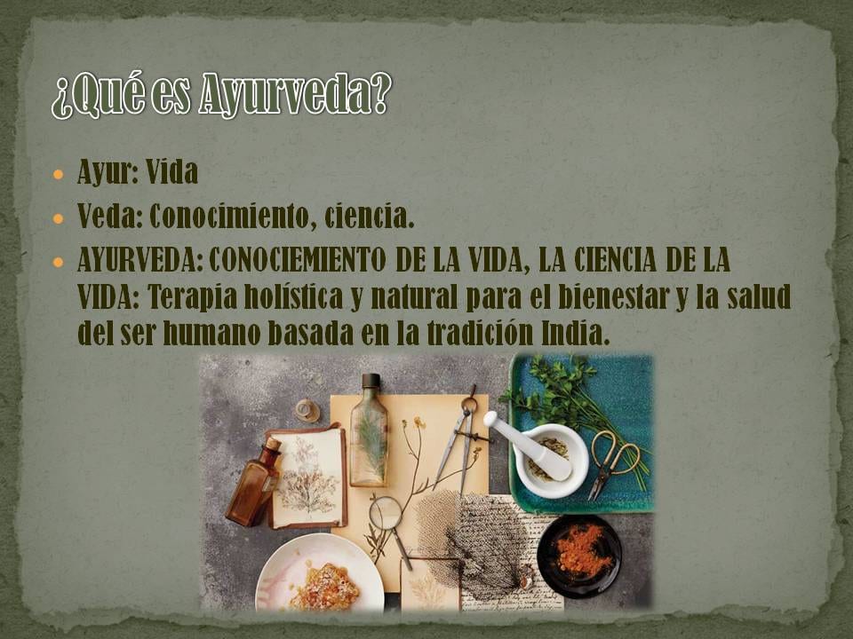 Diapositiva 2 de «Nutrición ayurveda y espiritualidad del alimento»