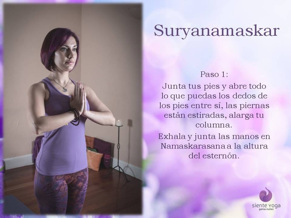 Diapositiva 1 de «Suryanamaskar Saludo al Sol»