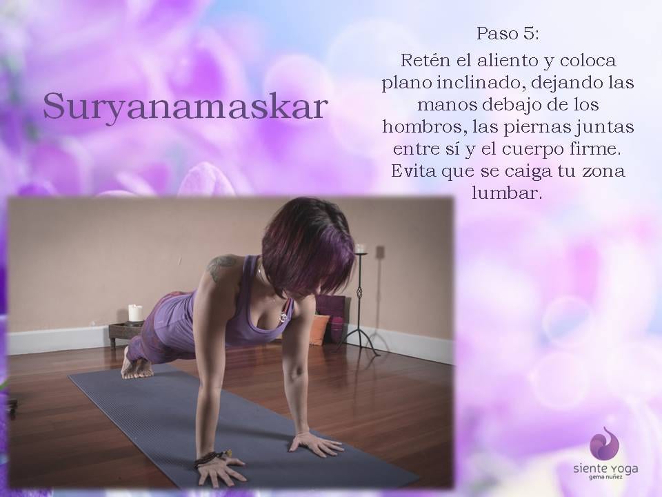 Diapositiva 5 de «Suryanamaskar Saludo al Sol»