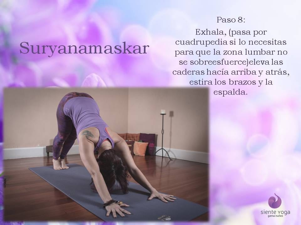 Diapositiva 8 de «Suryanamaskar Saludo al Sol»
